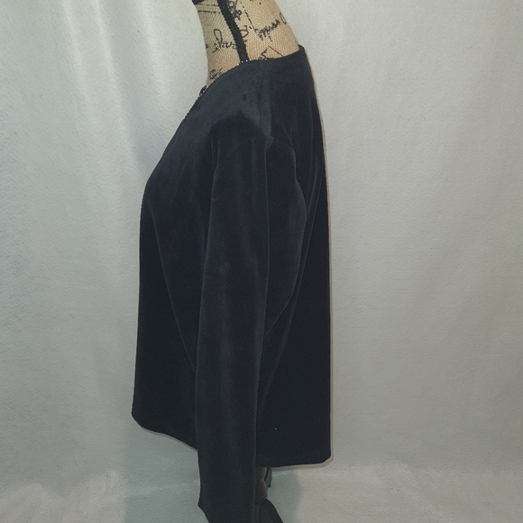 Women's Hot Cotton Marc Ware Velvet Sweater XL Black - Picture 2 of 5